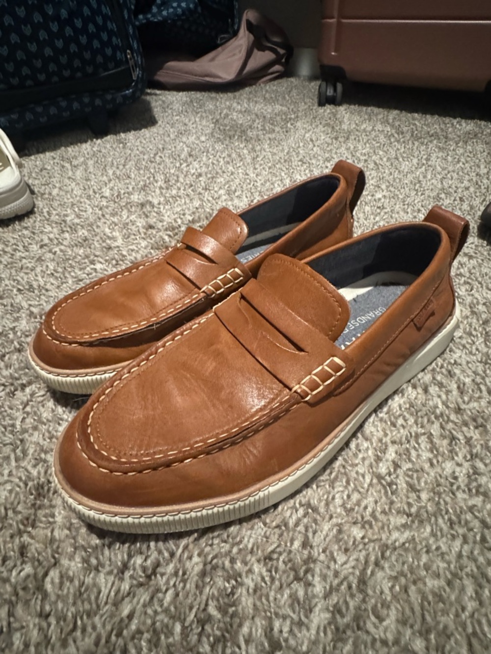Cole Haan Men's Tan Leather Penny Loafers